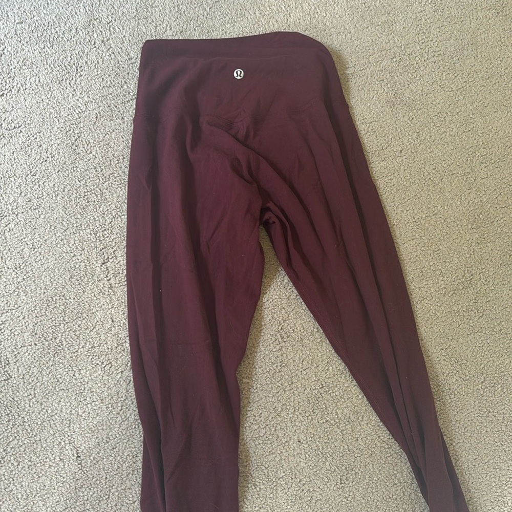 Maroon lulu lemon leggings